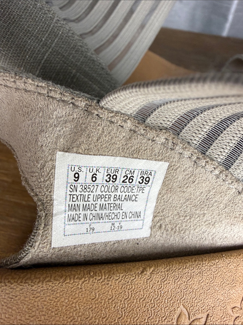 Skechers Beverlee Smitten Sling Back Strappy Wedge Open Toe Taupe Luxe Foam - Picture 5 of 10